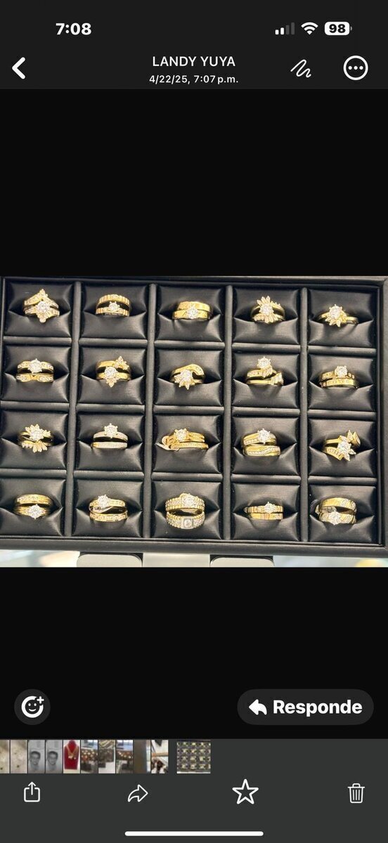 Anillo Compromiso Diamante Lab 14k