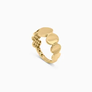 Gold Rounded Panel Ring pochy jewelry