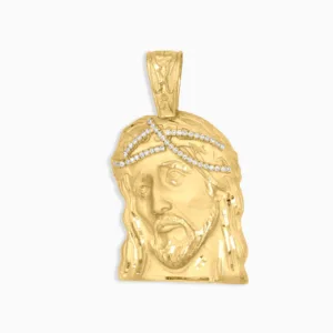 Dije Cara de Cristo con Corona en 10k Daisy Joyeria