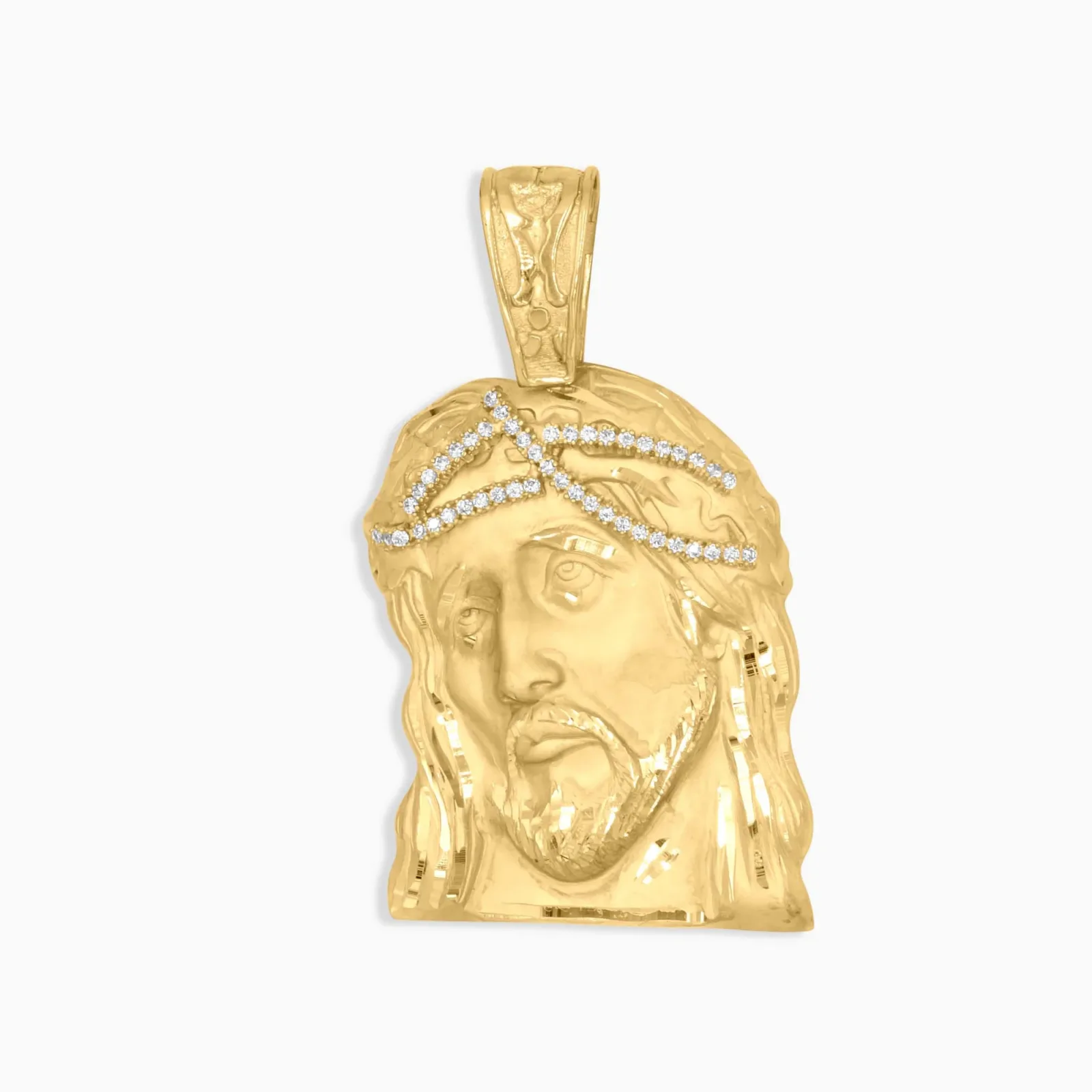 Dije Cara de Cristo con Corona en 10k Daisy Joyeria