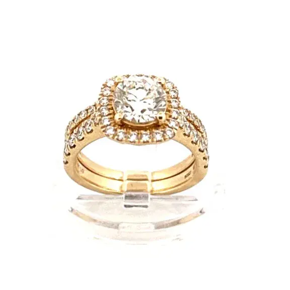 Anillos Compromiso 14K A CVD 1.53CT 0.94CT Size 6 - La Borla Gold