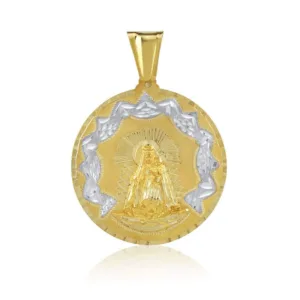 Las Villas Dijes Our Lady of El Cobre Pendant - 10K Solid Gold