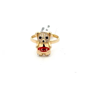 Las Villas Jewelry Online Womens Ring Charming Teddy Bear Love Ring 10k