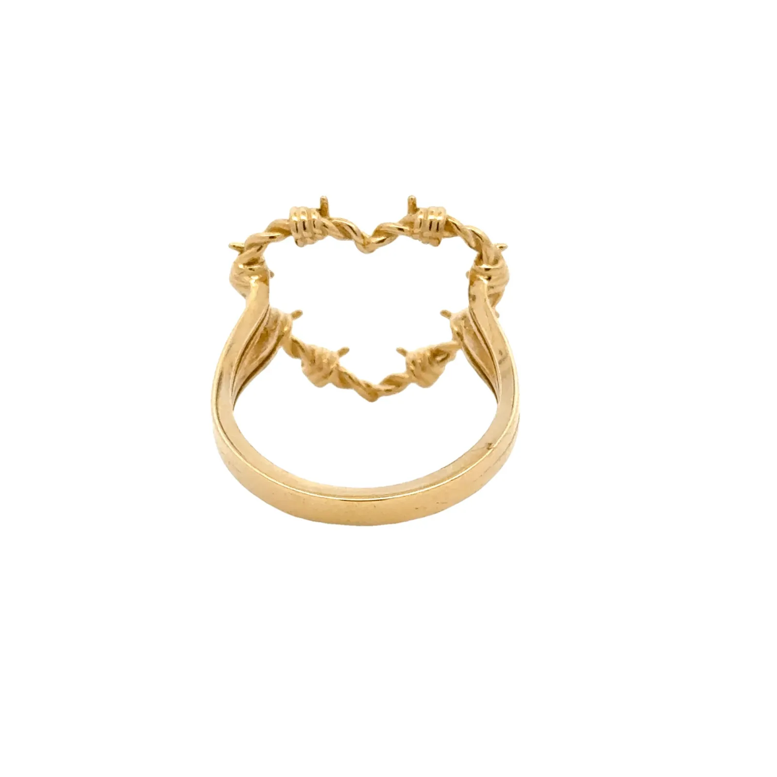 Las Villas Jewelry Online Womens Ring Elegant Gold Heart Ring 14k