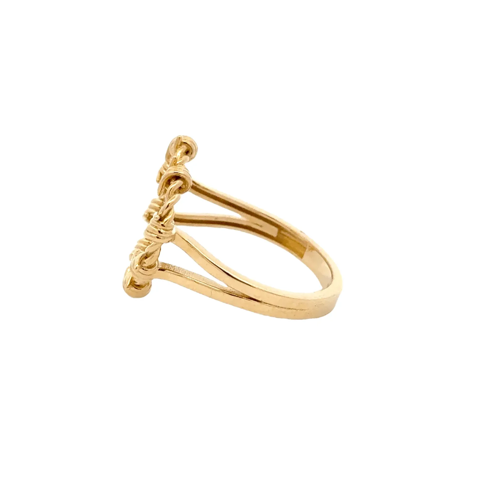 Las Villas Jewelry Online Womens Ring Elegant Gold Heart Ring 14k