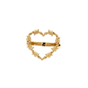 Las Villas Jewelry Online Womens Ring Elegant Gold Heart Ring 14k